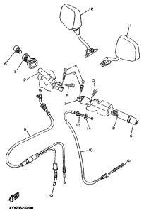 TZR50 Manillar y cables