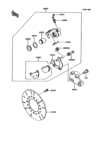 KMX125 Задний тормоз