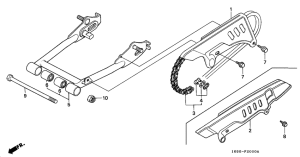 Z50J Rear fork / chain case