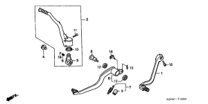 CR125R Pedal / kick starter arm