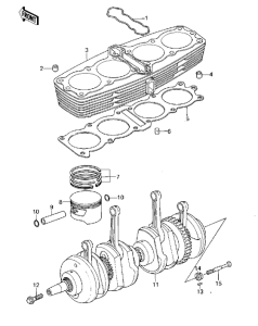  Cylinder / pistons / crankshaft