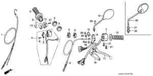 CRM75R Handle lever / switch / cable