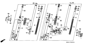  Вилка передней оси
