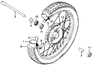 CJ360 Переднее колесо