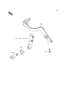 KL650 Педаль тормоза