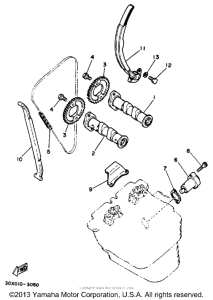 XT350A Camshaft - chain