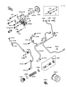 VN1500 Масляный насос и фильтр