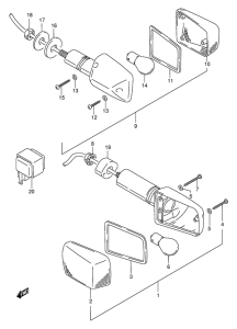 GSF600 Поворотники