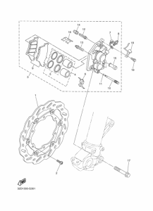 WR250R Передний суппорт