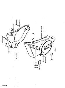 TS250 Обтекатель задний