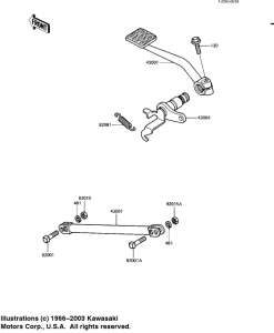 KZ1100 Педаль тормоза