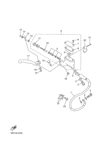 WR400F Главный тормозной цилиндр