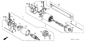 ATC250ES Стартерный мотор