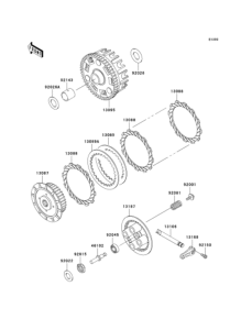 BJ250 Сцепление