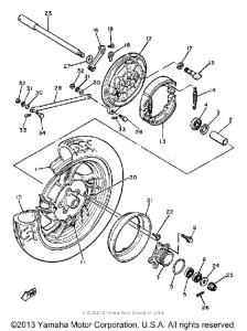 XJ650H Переднее колесо