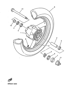 XJ600S Переднее колесо