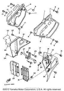 YZ125W Боковые обтекатели