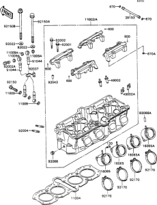 ZX750 Головка цилиндров