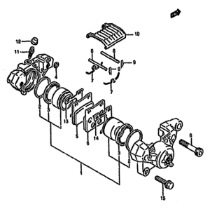 GSX750 Задний суппорт