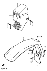 TS250 Headlamp housing-front fender