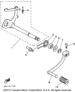 PW80G Вал переключения