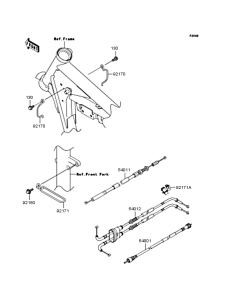 BJ250 Тросы управления
