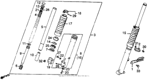 XR250 Передняя вилка