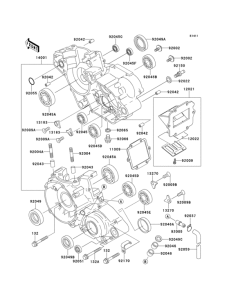 KX125 Картер двигателя