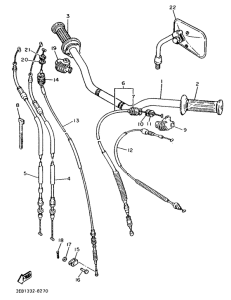 SR500 Steering handle. cable