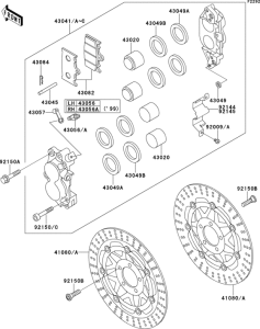 ZX1100 Передний тормоз