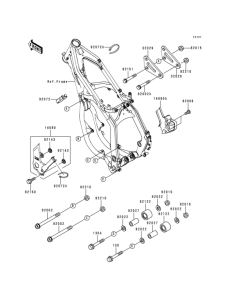 KX125 Рама ,крепежные детали