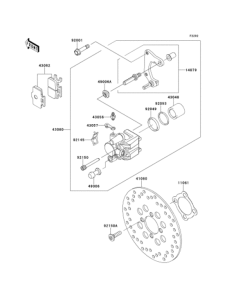 KL110 Передний тормоз