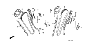 NTV650 Цепь грм / натяжное устройство
