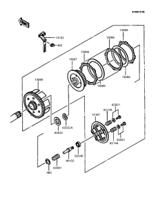 KMX125 Сцепление