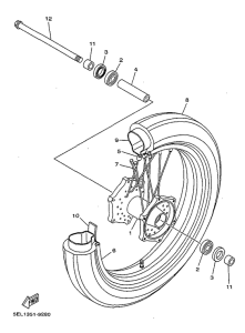 XVS1100 Переднее колесо