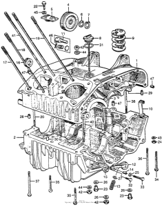 CB72 Upper & lower crankcase