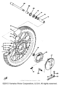 YZ250F Переднее колесо