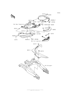 EX650 Side Covers / chain Cover (Egf)