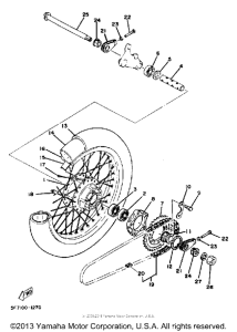 TZ250J Переднее колесо
