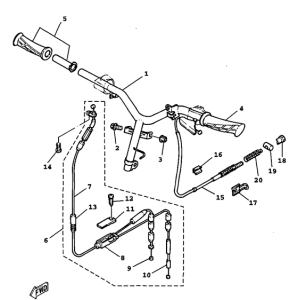 YW100E Manubrio . cable