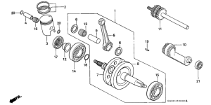 NSR75 Crankshaft / piston