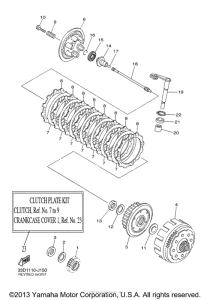 YZ450FAB Сцепление