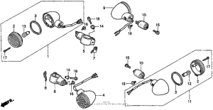 VT1100T Задний фонарь
