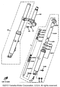 XS400K Передняя вилка