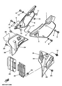 WR250Z Боковые обтекатели