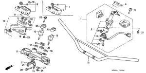 XL600V Handle pipe / top bridge