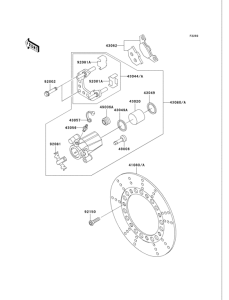VN750 Передний тормоз