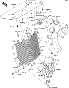 ZX600 Радиатор
