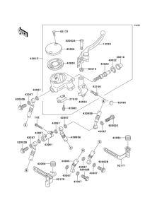 VN1500 Передний тормозной цилиндр