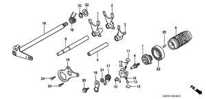 CR80RB Вилка переключения передач